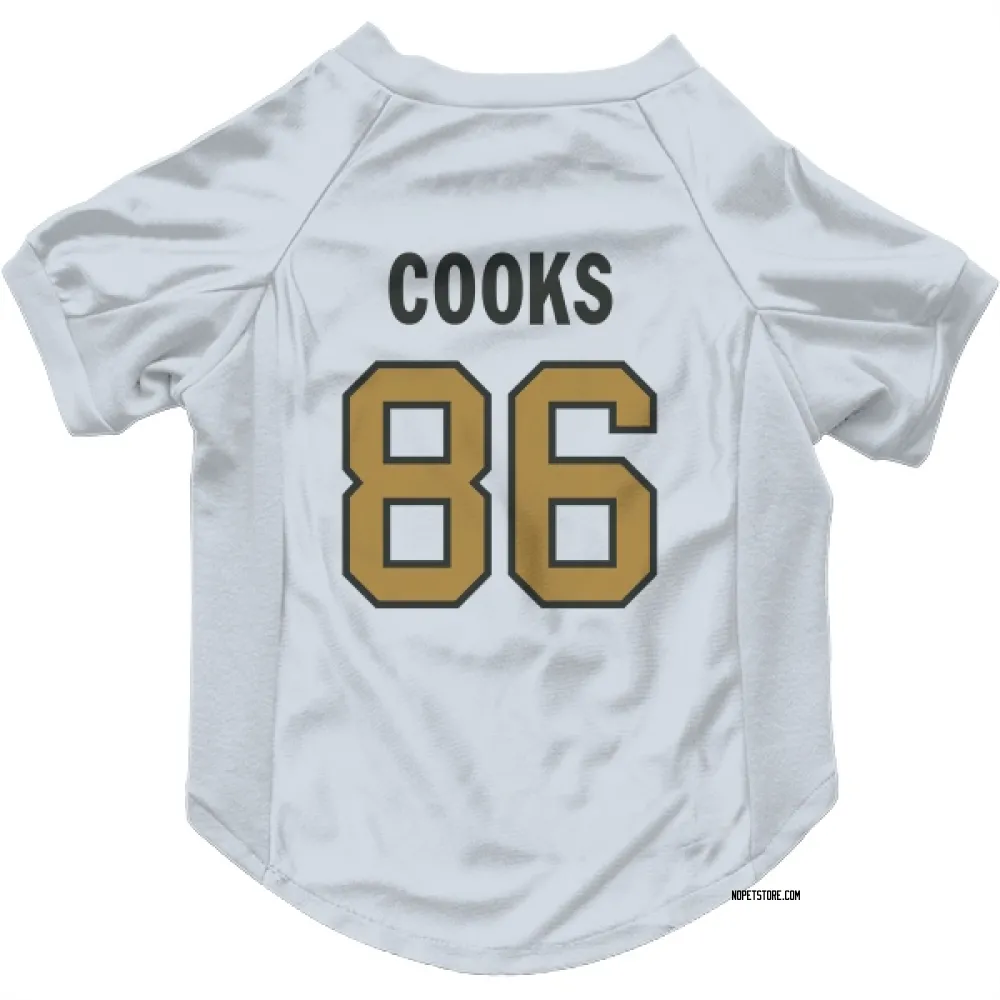 New Orleans Saints Elijah Cooks White Gold Pet Jersey for Dog & Cat
