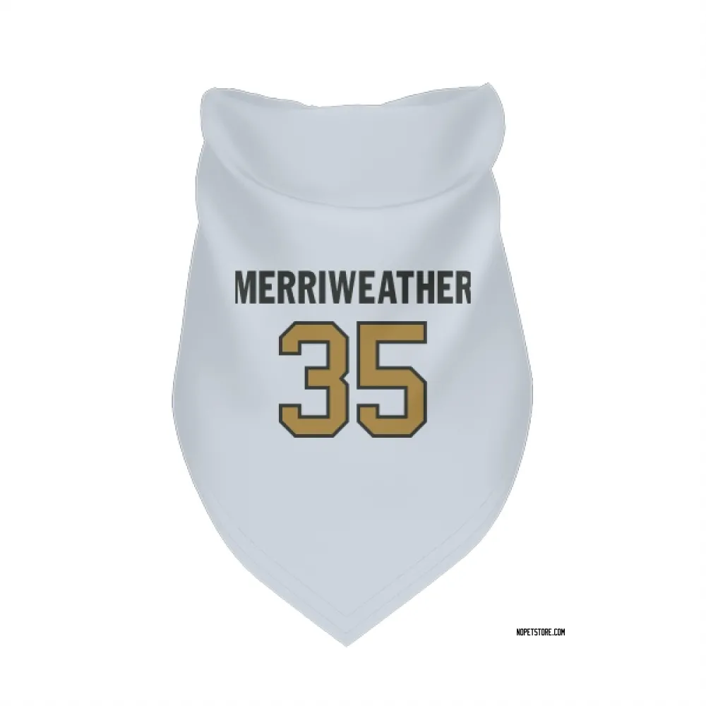 New Orleans Saints Ellis Merriweather White Gold Pet Bandana for Dog & Cat