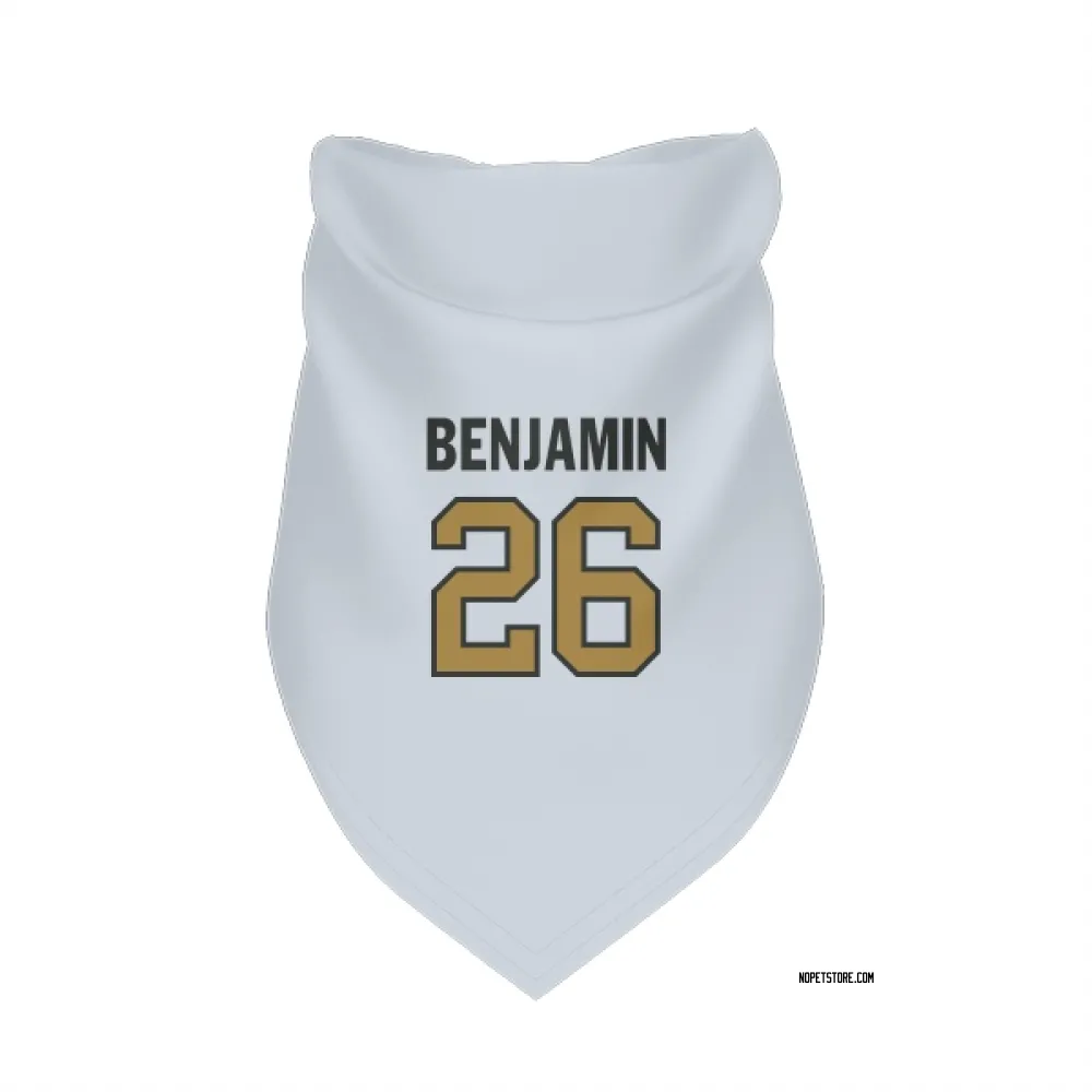 New Orleans Saints Eno Benjamin White Gold Pet Bandana for Dog & Cat