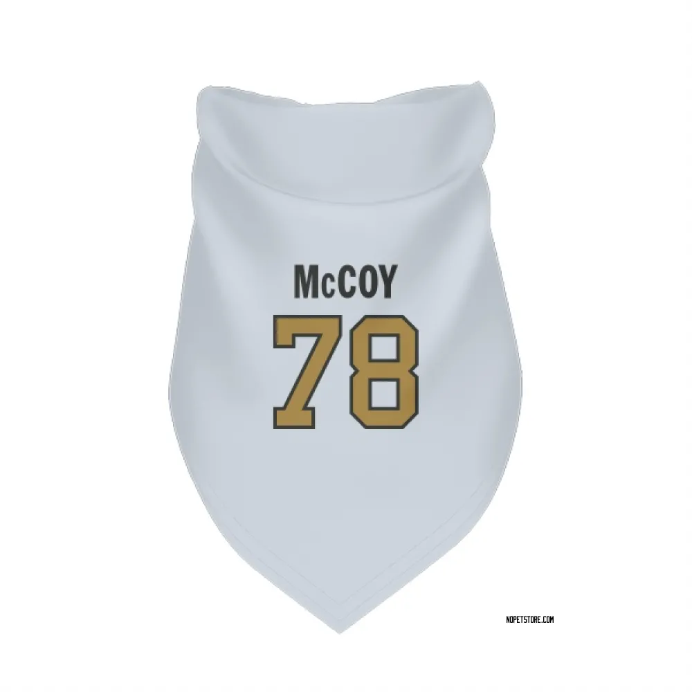 New Orleans Saints Erik McCoy White Gold Pet Bandana for Dog & Cat
