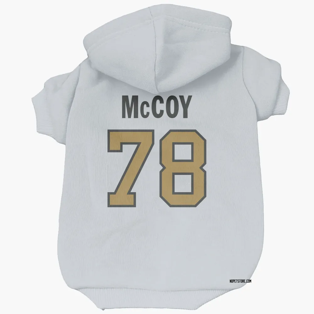 New Orleans Saints Erik McCoy White Gold Pet Hoodie for Dog & Cat