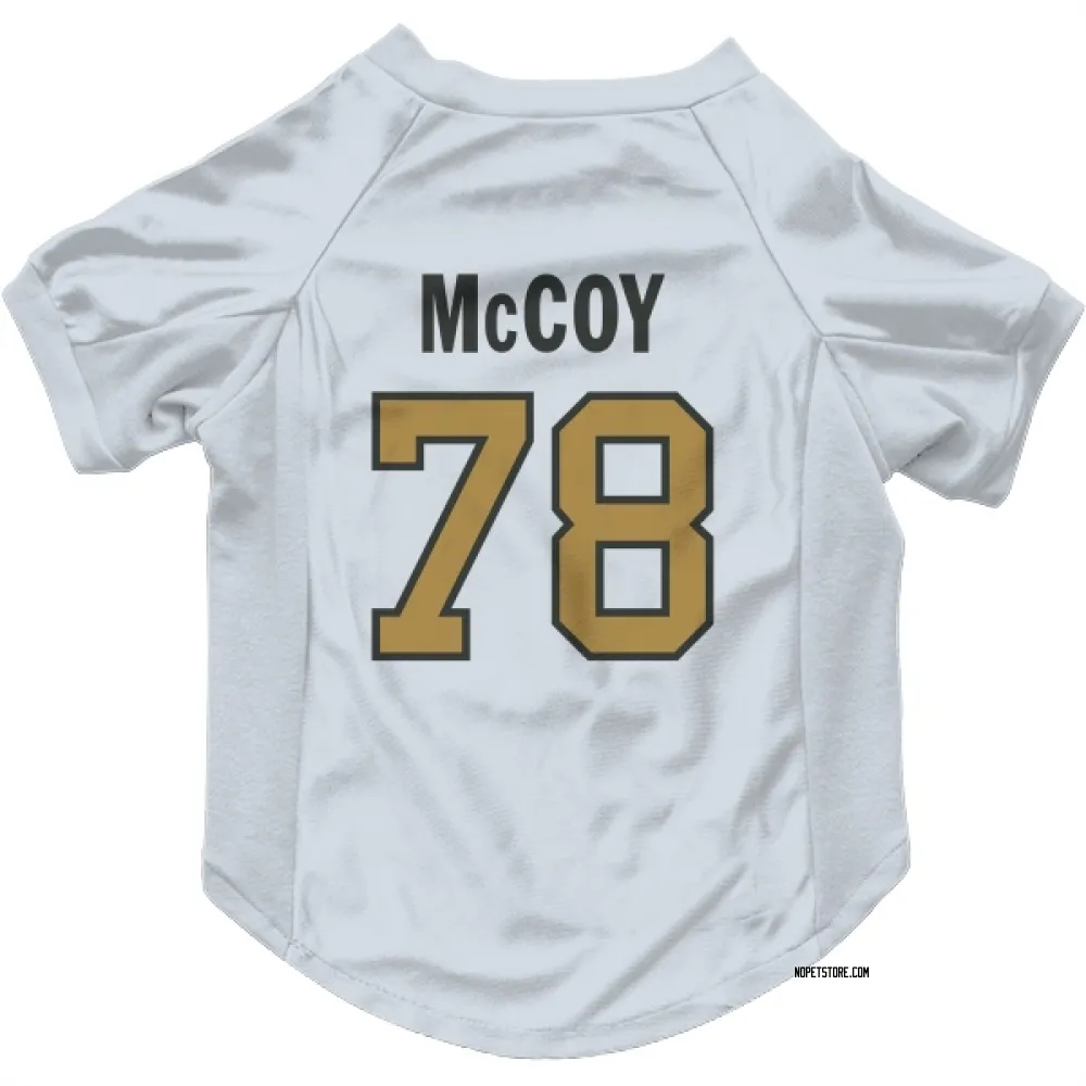 New Orleans Saints Erik McCoy White Gold Pet Jersey for Dog & Cat
