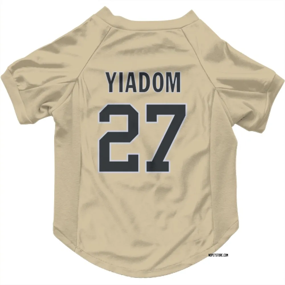 New Orleans Saints Isaac Yiadom Gold Pet Jersey for Dog & Cat