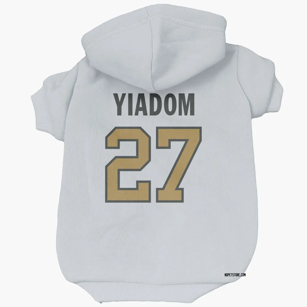 New Orleans Saints Isaac Yiadom White Gold Pet Hoodie for Dog & Cat