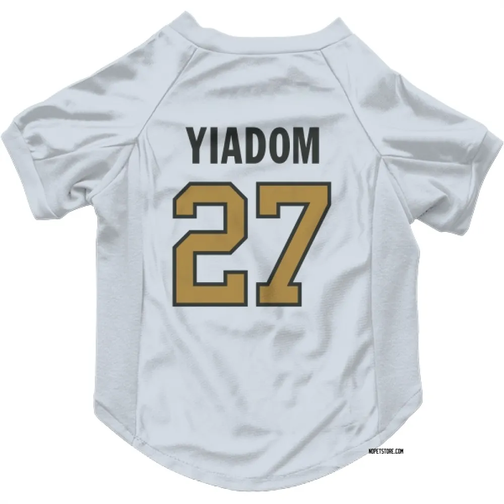 New Orleans Saints Isaac Yiadom White Gold Pet Jersey for Dog & Cat