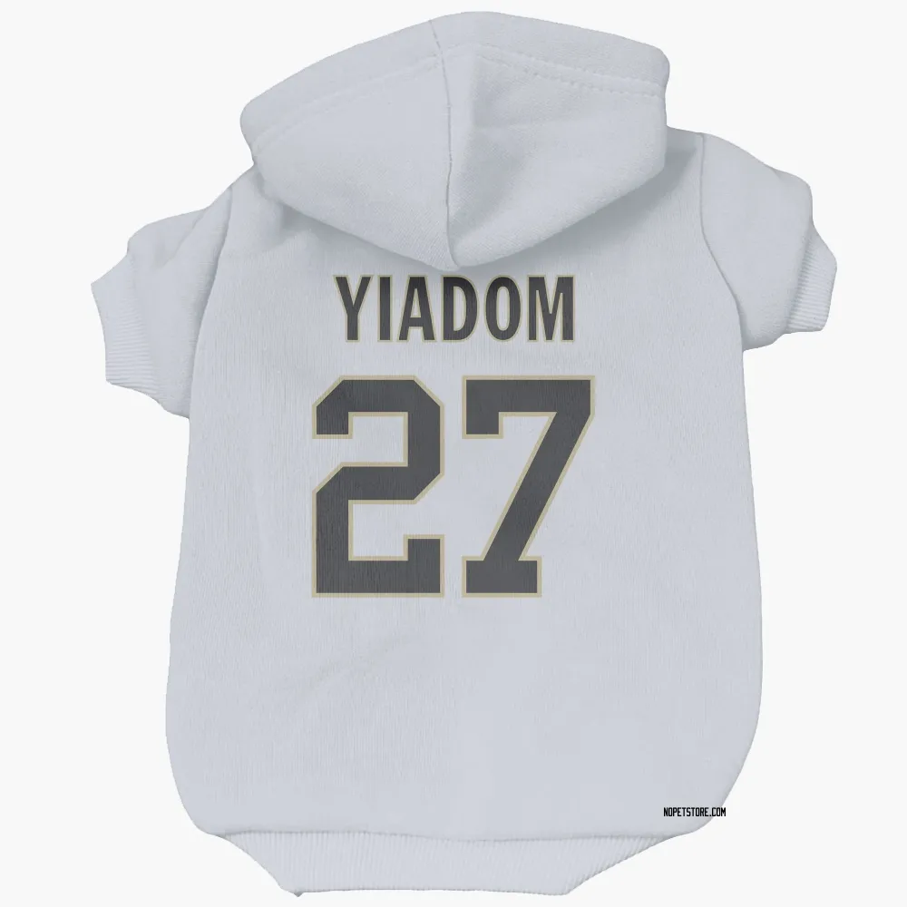New Orleans Saints Isaac Yiadom White Pet Hoodie for Dog & Cat