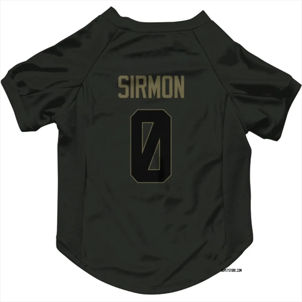 New Orleans Saints Jackson Sirmon Black Service Pet Jersey for Dog & Cat