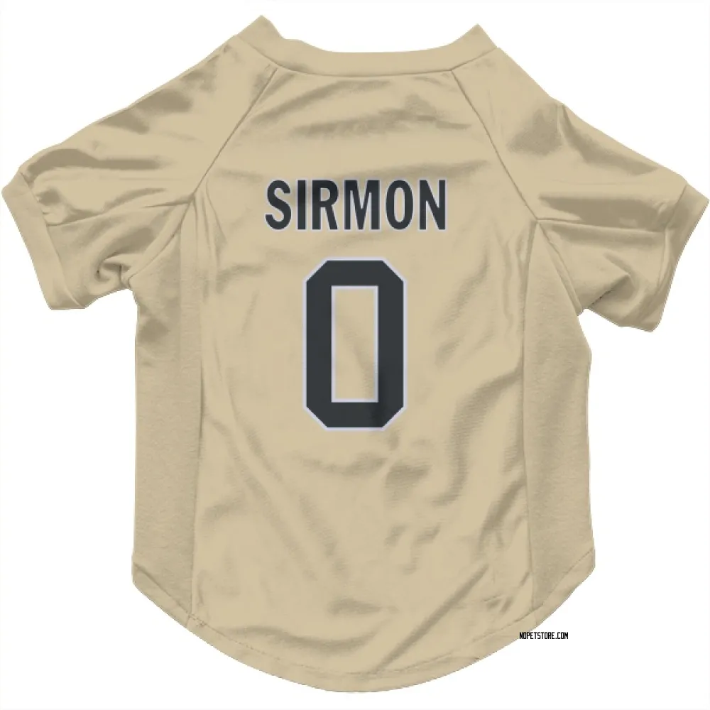 New Orleans Saints Jackson Sirmon Gold Pet Jersey for Dog & Cat
