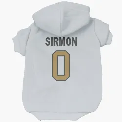 New Orleans Saints Jackson Sirmon White Gold Pet Hoodie for Dog & Cat