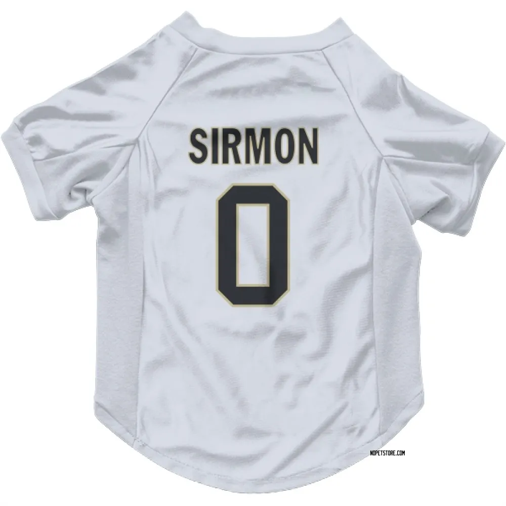 New Orleans Saints Jackson Sirmon White Pet Jersey for Dog & Cat