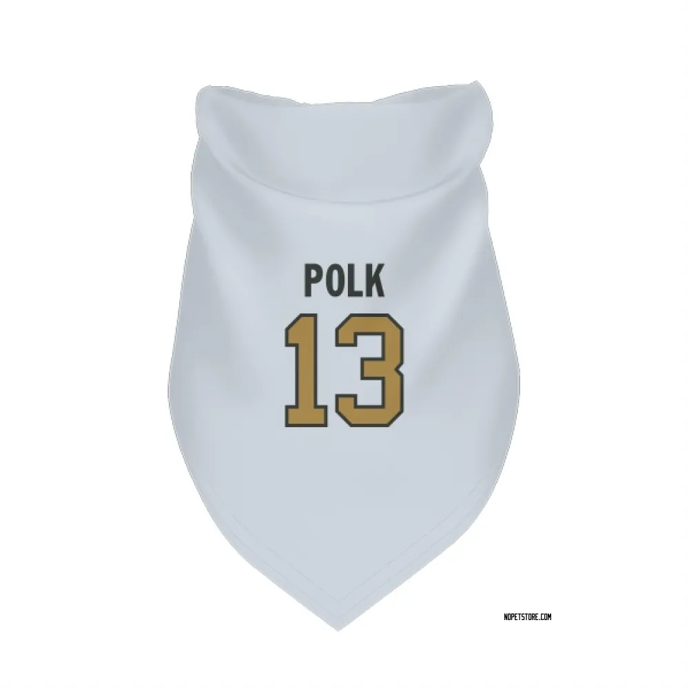 New Orleans Saints Ja'Lynn Polk White Gold Pet Bandana for Dog & Cat
