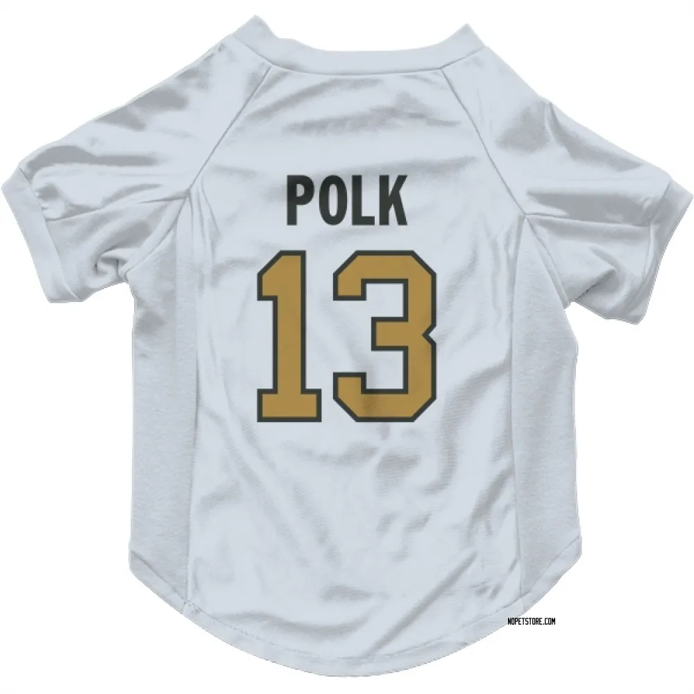 New Orleans Saints Ja'Lynn Polk White Gold Pet Jersey for Dog & Cat