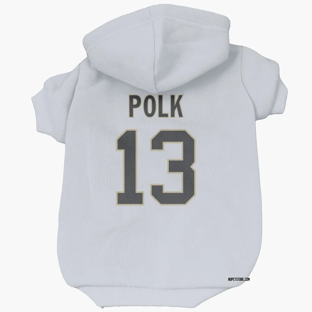New Orleans Saints Ja'Lynn Polk White Pet Hoodie for Dog & Cat