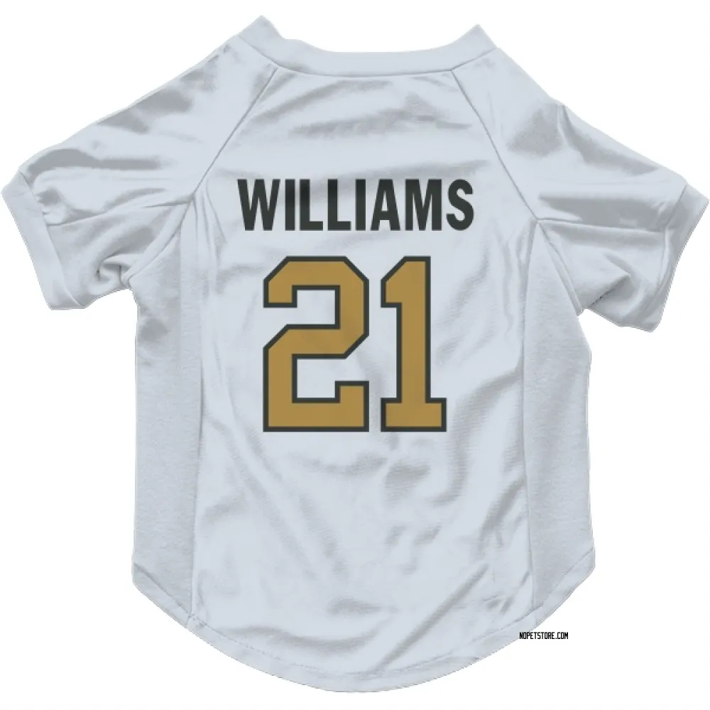 New Orleans Saints Jamaal Williams White Gold Pet Jersey for Dog & Cat