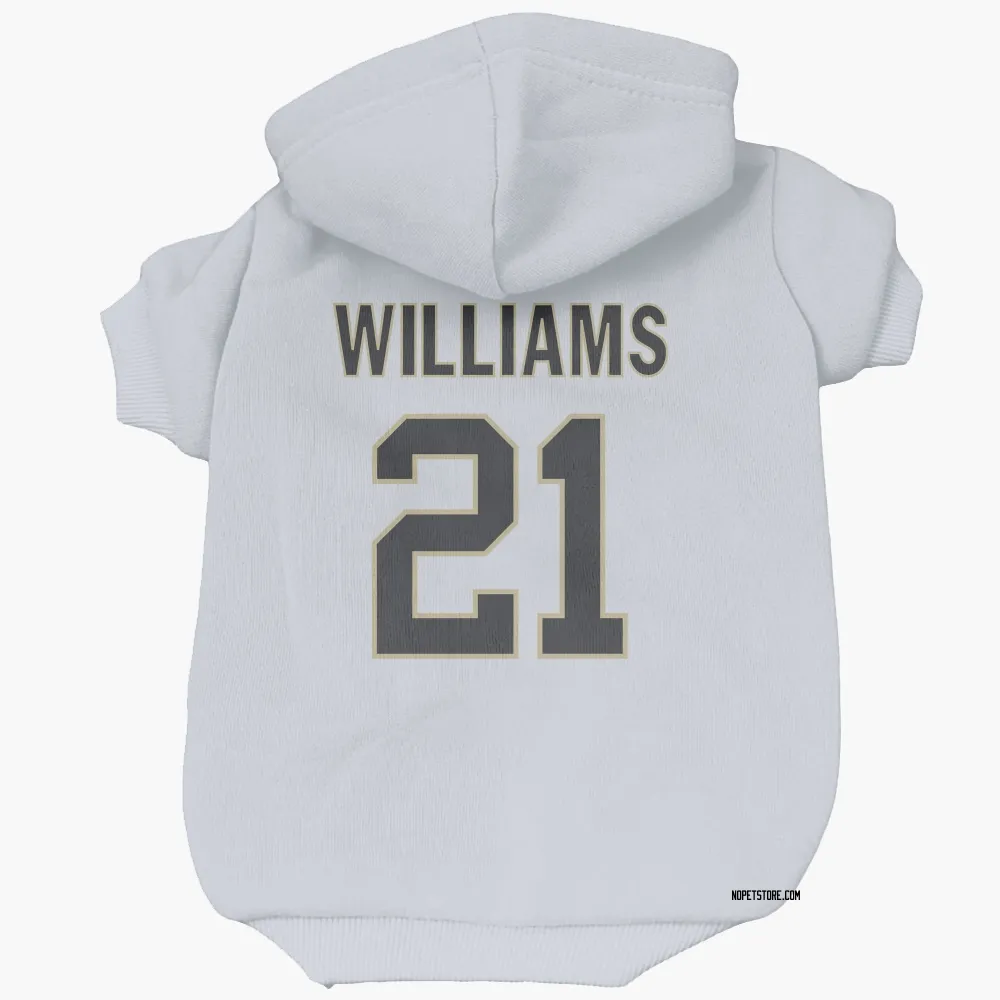 New Orleans Saints Jamaal Williams White Pet Hoodie for Dog & Cat