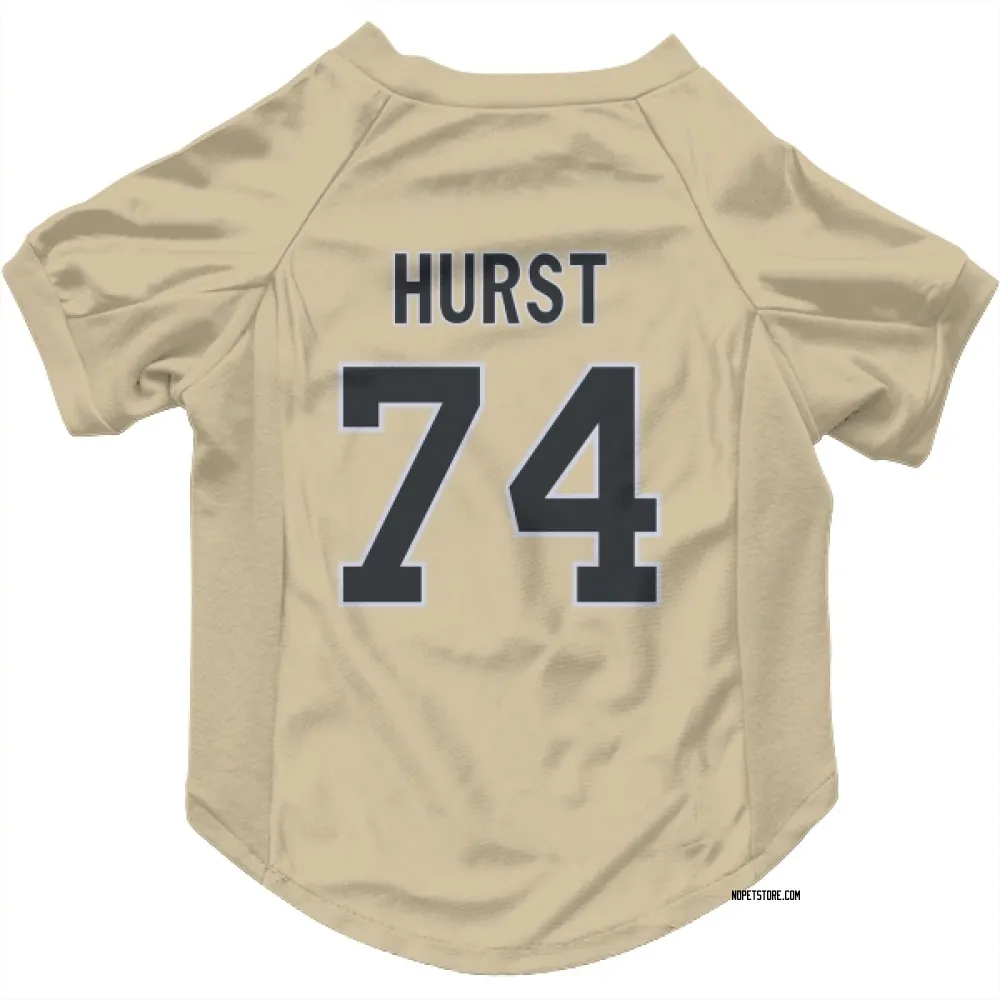 New Orleans Saints James Hurst Gold Pet Jersey for Dog & Cat