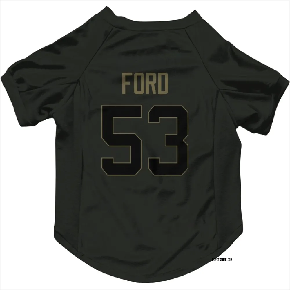 New Orleans Saints Jaylan Ford Black Service Pet Jersey for Dog & Cat
