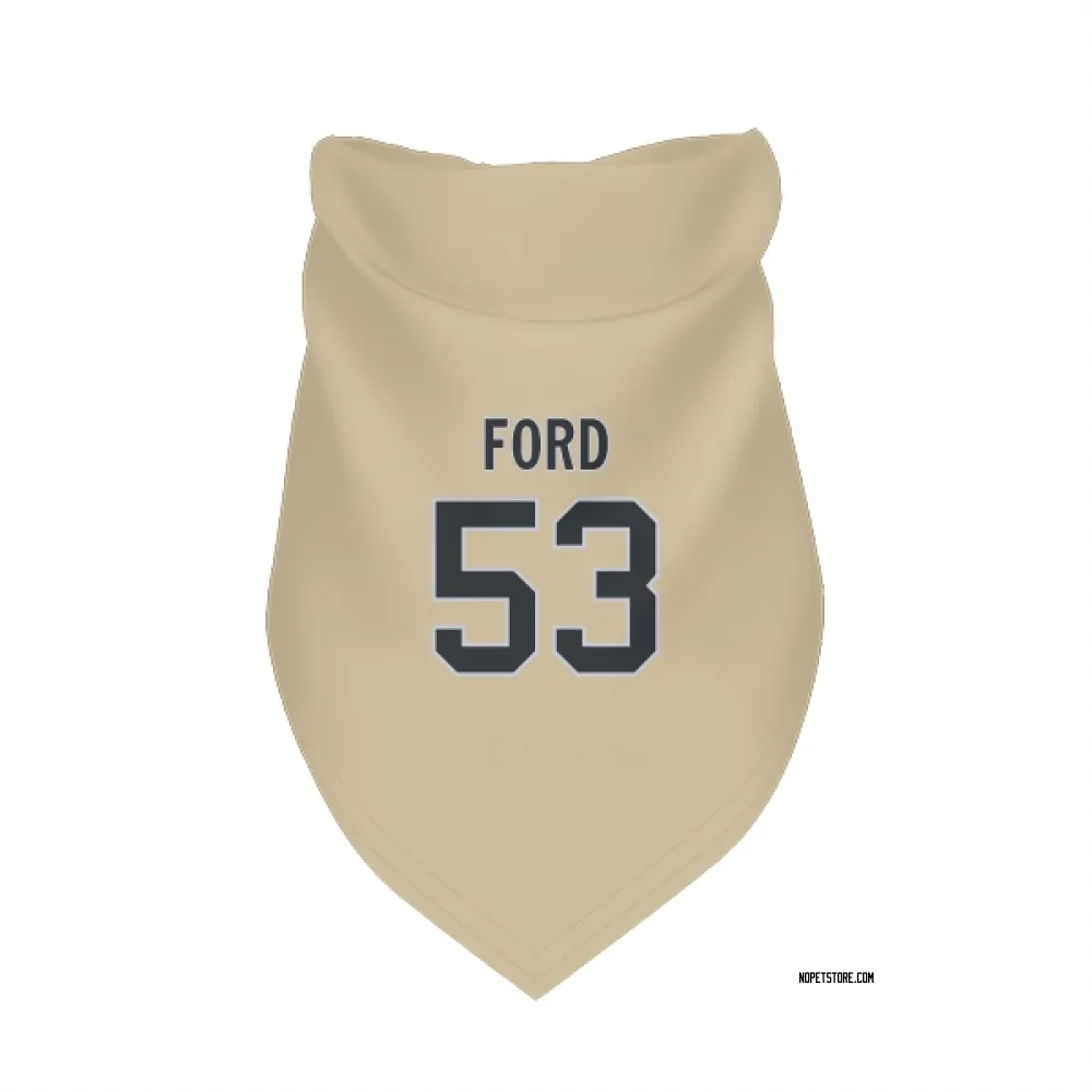 New Orleans Saints Jaylan Ford Gold Pet Bandana for Dog & Cat