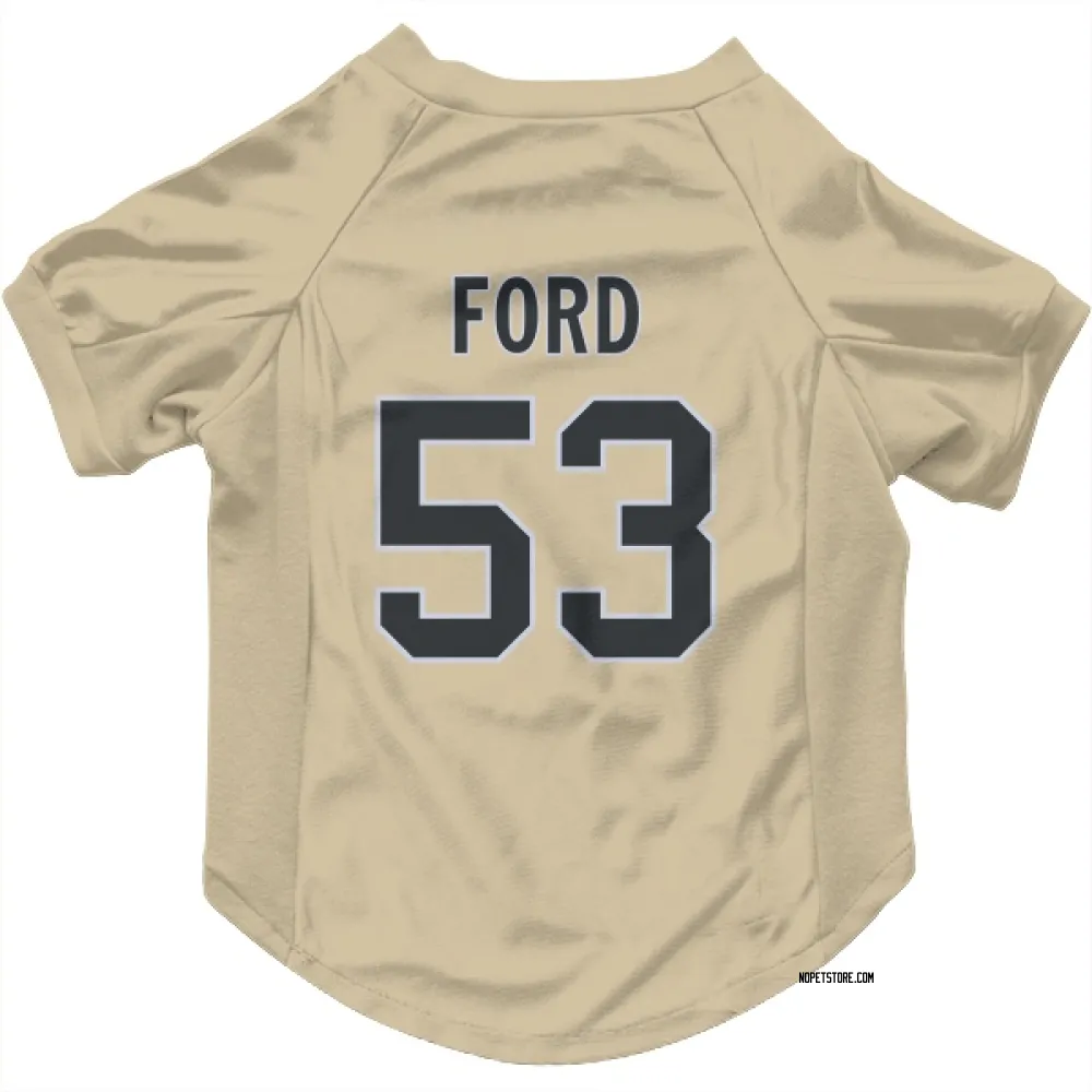 New Orleans Saints Jaylan Ford Gold Pet Jersey for Dog & Cat