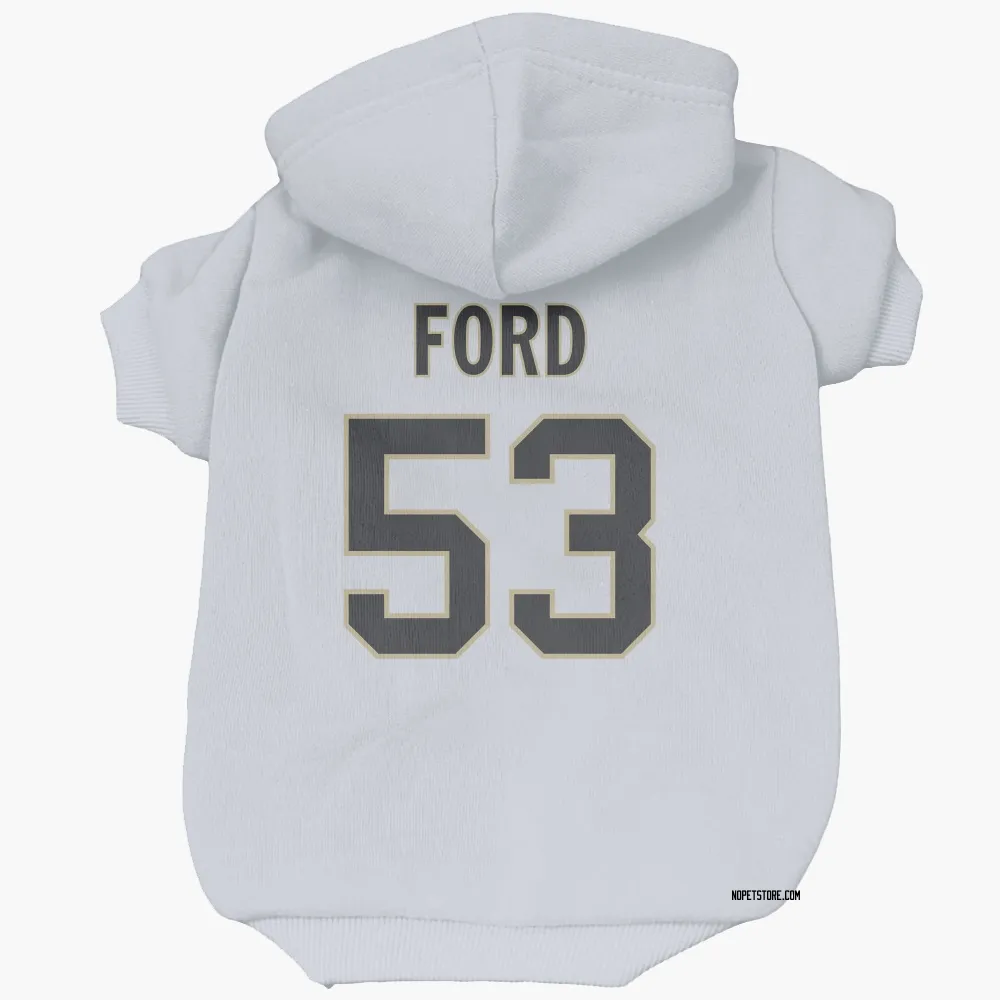 New Orleans Saints Jaylan Ford White Pet Hoodie for Dog & Cat