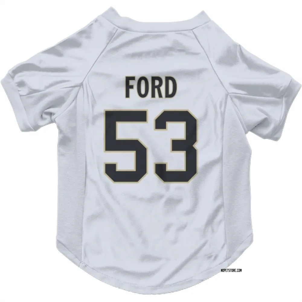 New Orleans Saints Jaylan Ford White Pet Jersey for Dog & Cat