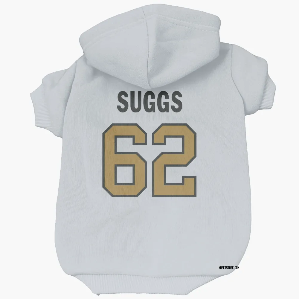 New Orleans Saints Jay'viar Suggs White Gold Pet Hoodie for Dog & Cat