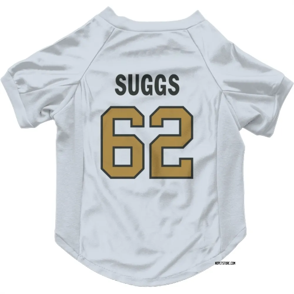 New Orleans Saints Jay'viar Suggs White Gold Pet Jersey for Dog & Cat