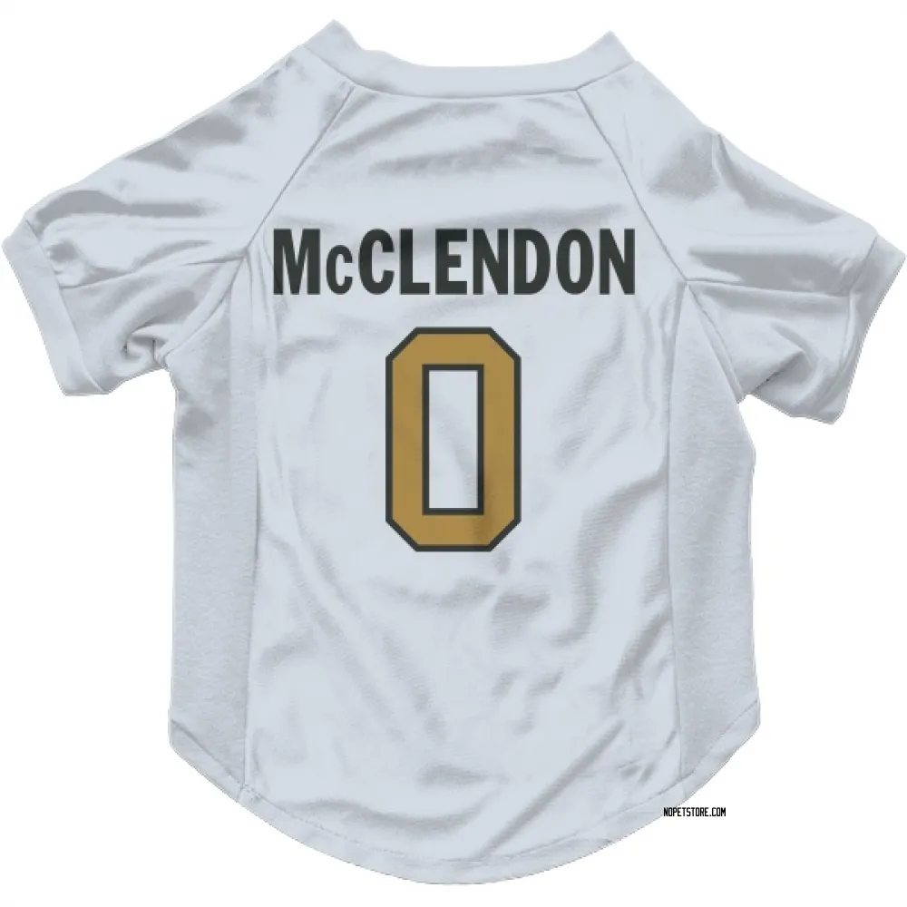 New Orleans Saints Jeremiah McClendon White Gold Pet Jersey for Dog & Cat