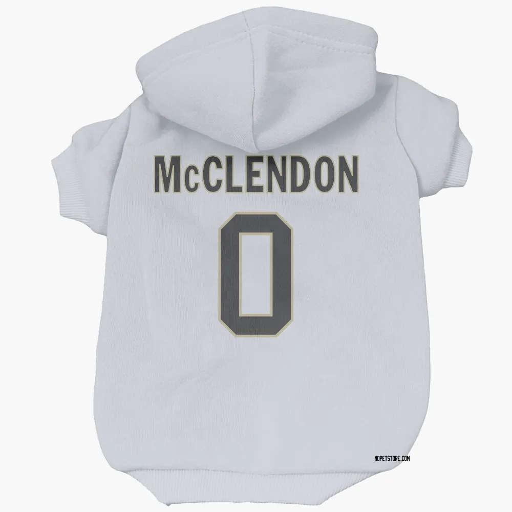 New Orleans Saints Jeremiah McClendon White Pet Hoodie for Dog & Cat