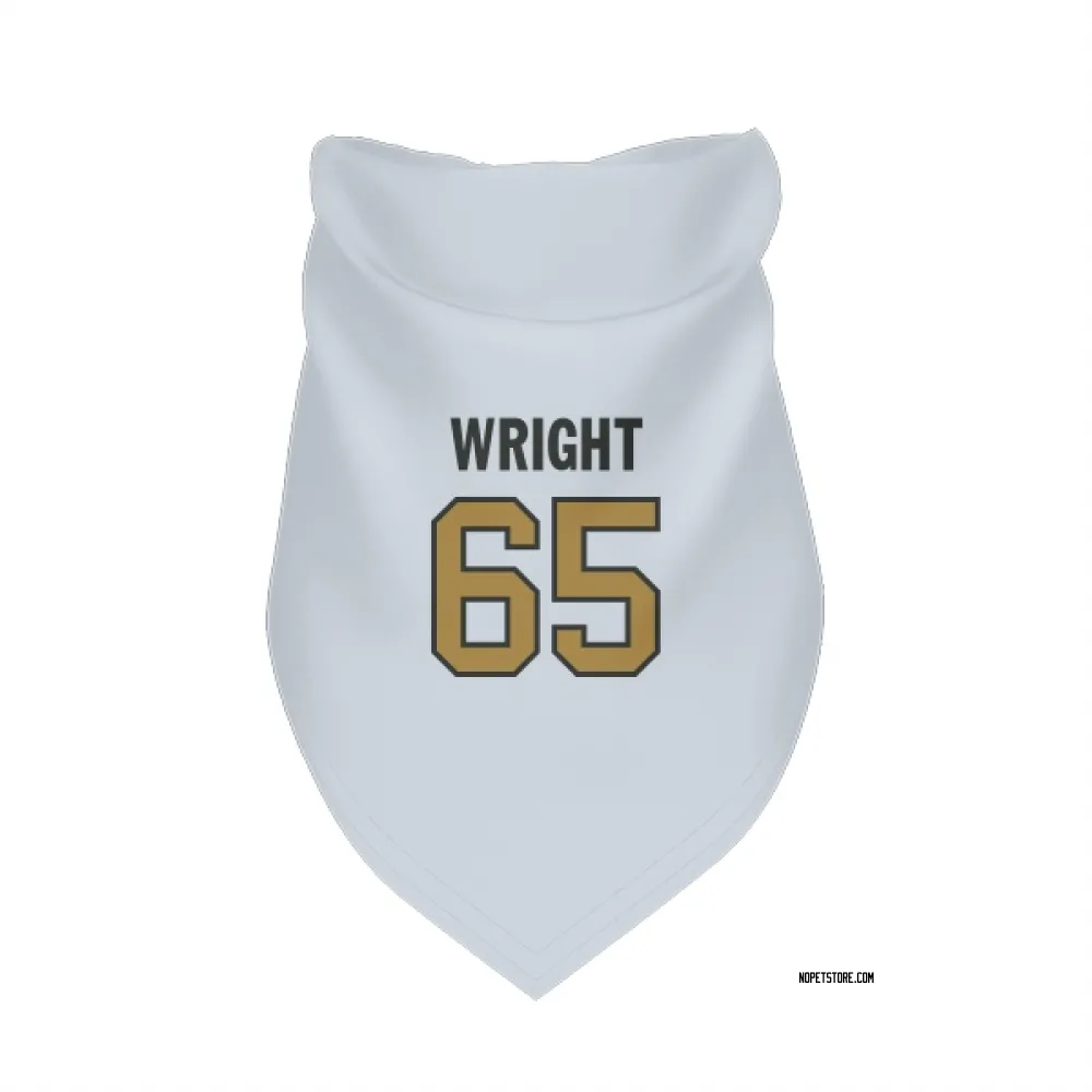 New Orleans Saints Jeremiah Wright White Gold Pet Bandana for Dog & Cat