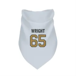 New Orleans Saints Jeremiah Wright White Gold Pet Bandana for Dog & Cat