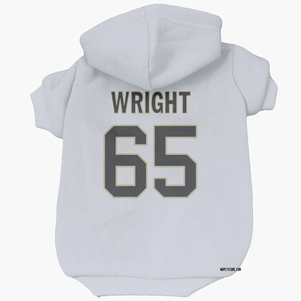 New Orleans Saints Jeremiah Wright White Pet Hoodie for Dog & Cat
