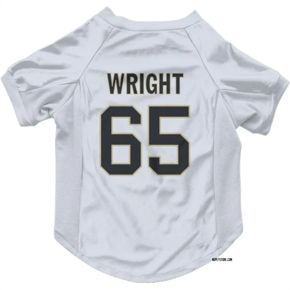 New Orleans Saints Jeremiah Wright White Pet Jersey for Dog & Cat