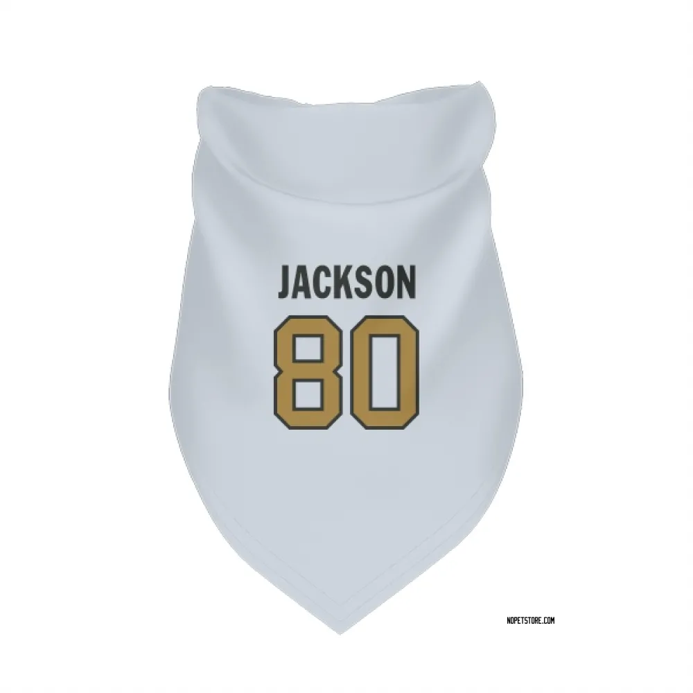 New Orleans Saints Jermaine Jackson White Gold Pet Bandana for Dog & Cat