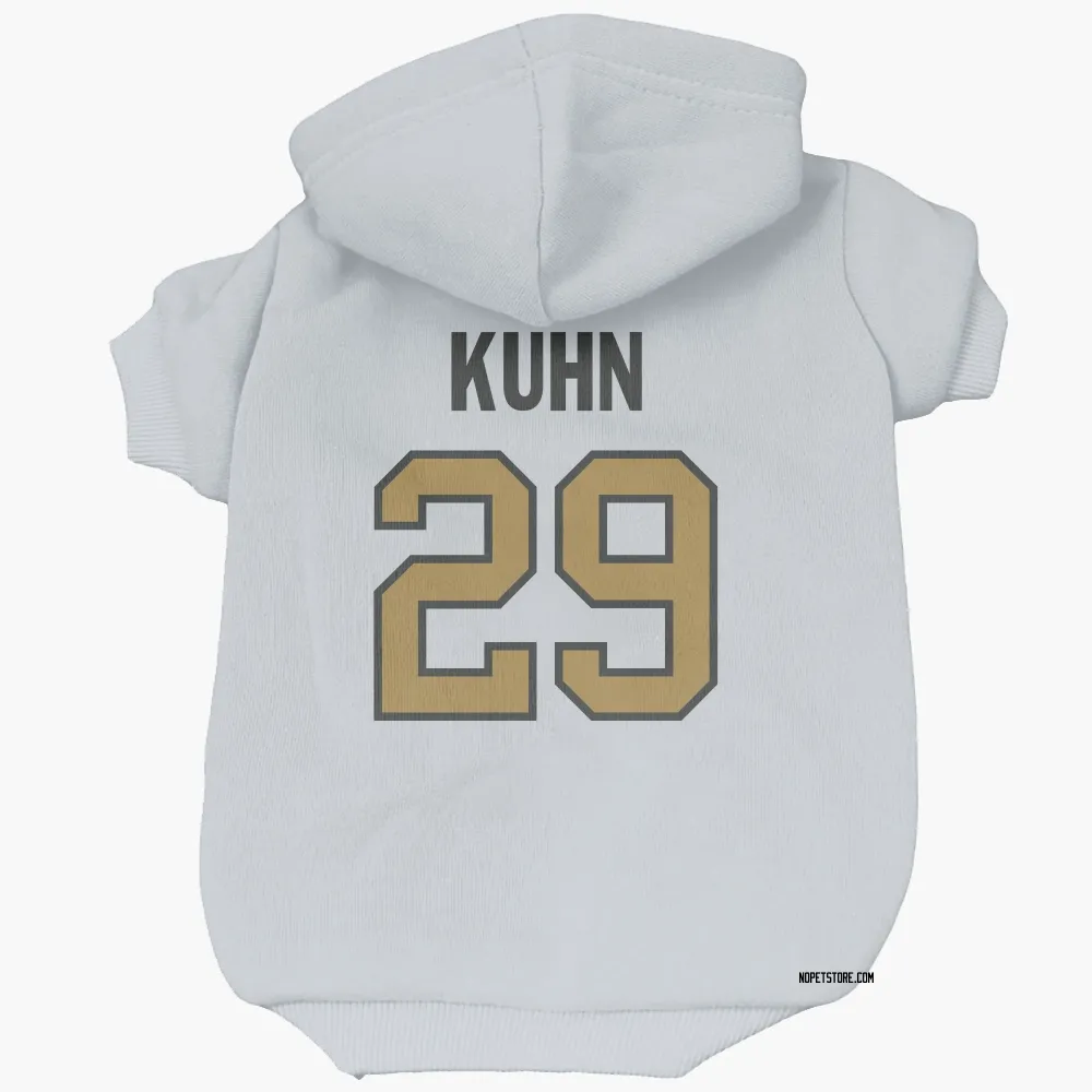 New Orleans Saints John Kuhn White Gold Pet Hoodie for Dog & Cat