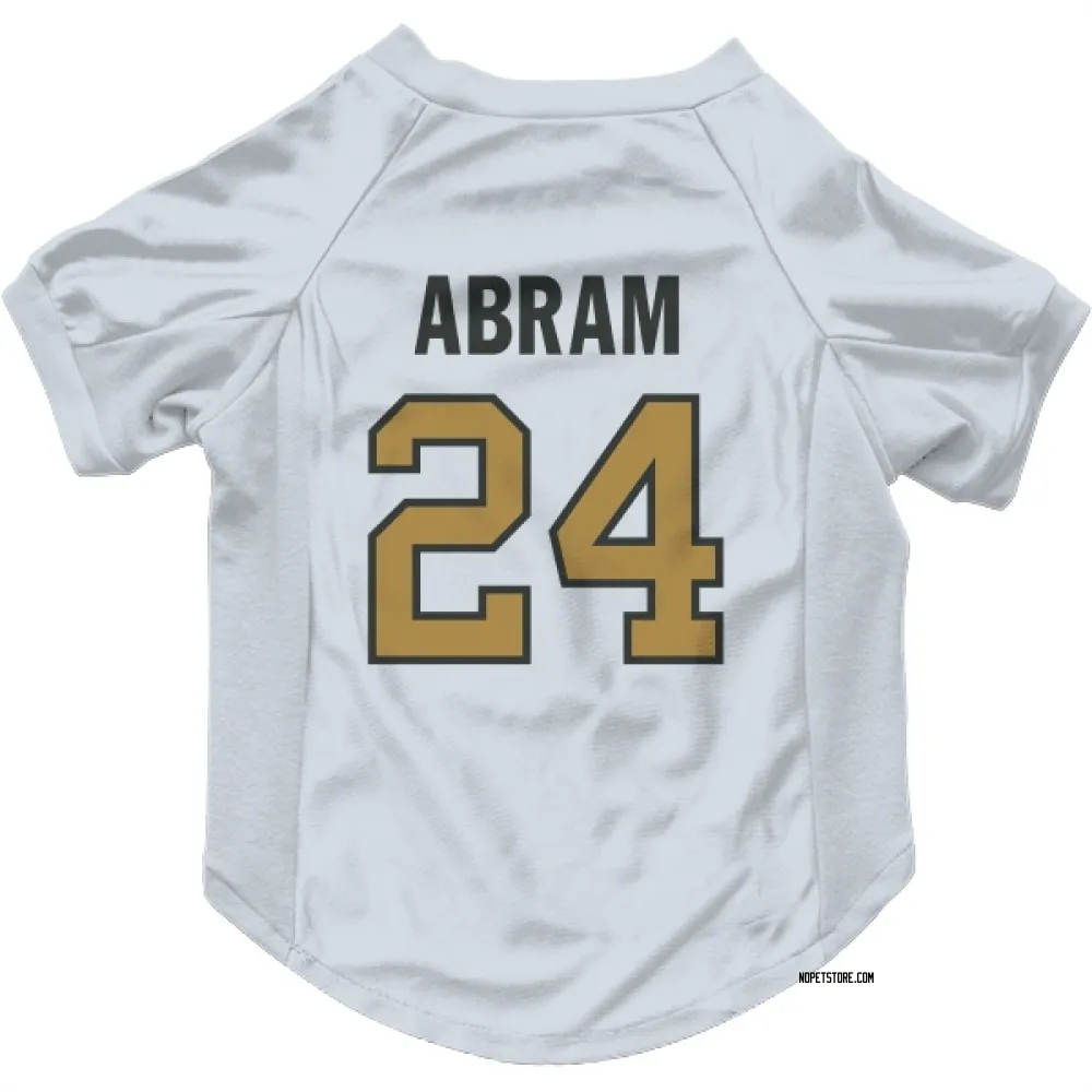 New Orleans Saints Johnathan Abram White Gold Pet Jersey for Dog & Cat