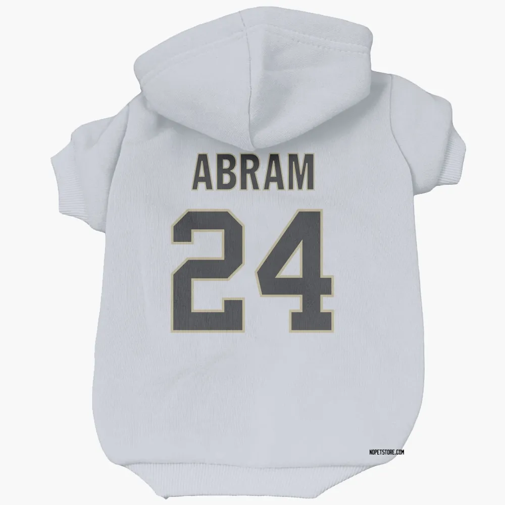 New Orleans Saints Johnathan Abram White Pet Hoodie for Dog & Cat