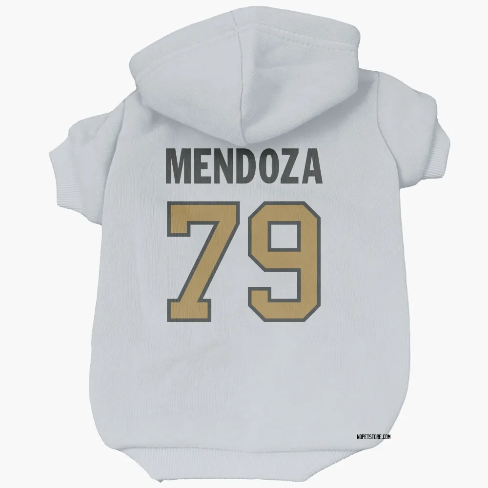 New Orleans Saints Jonathan Mendoza White Gold Pet Hoodie for Dog & Cat