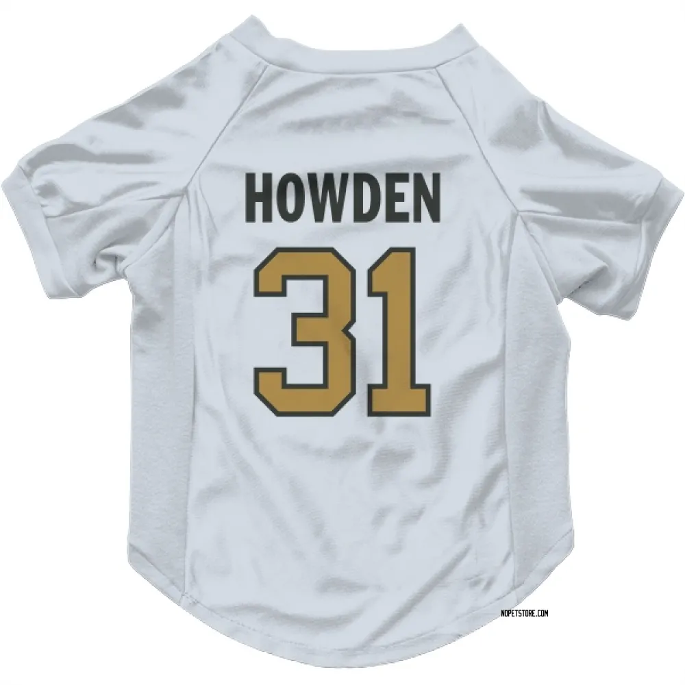 New Orleans Saints Jordan Howden White Gold Pet Jersey for Dog & Cat