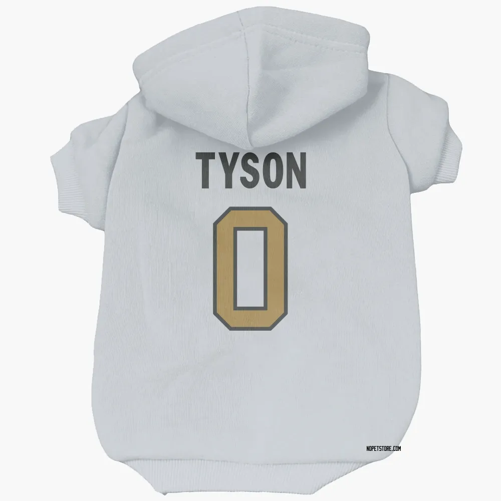 New Orleans Saints Jordyn Tyson White Gold Pet Hoodie for Dog & Cat