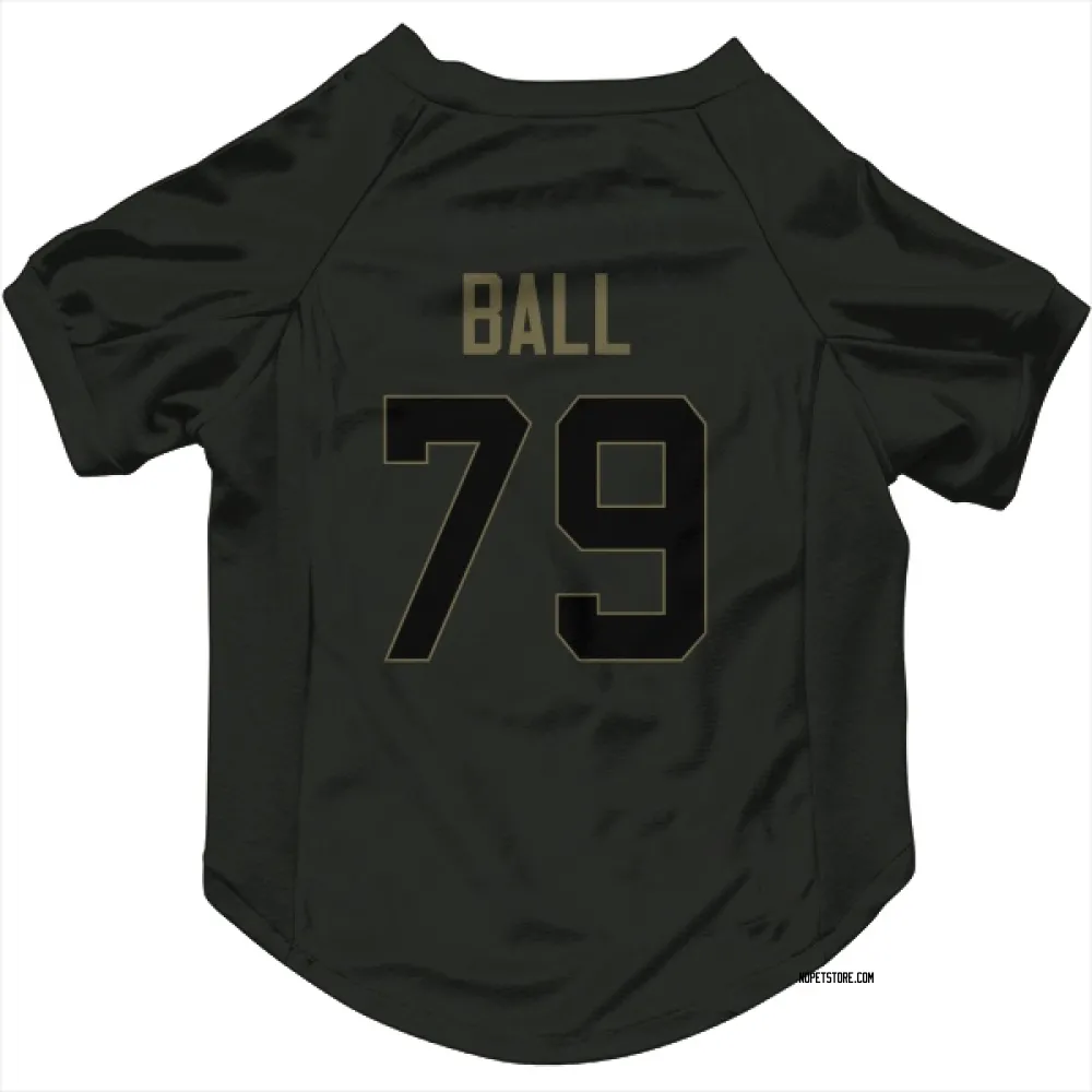 New Orleans Saints Josh Ball Black Service Pet Jersey for Dog & Cat