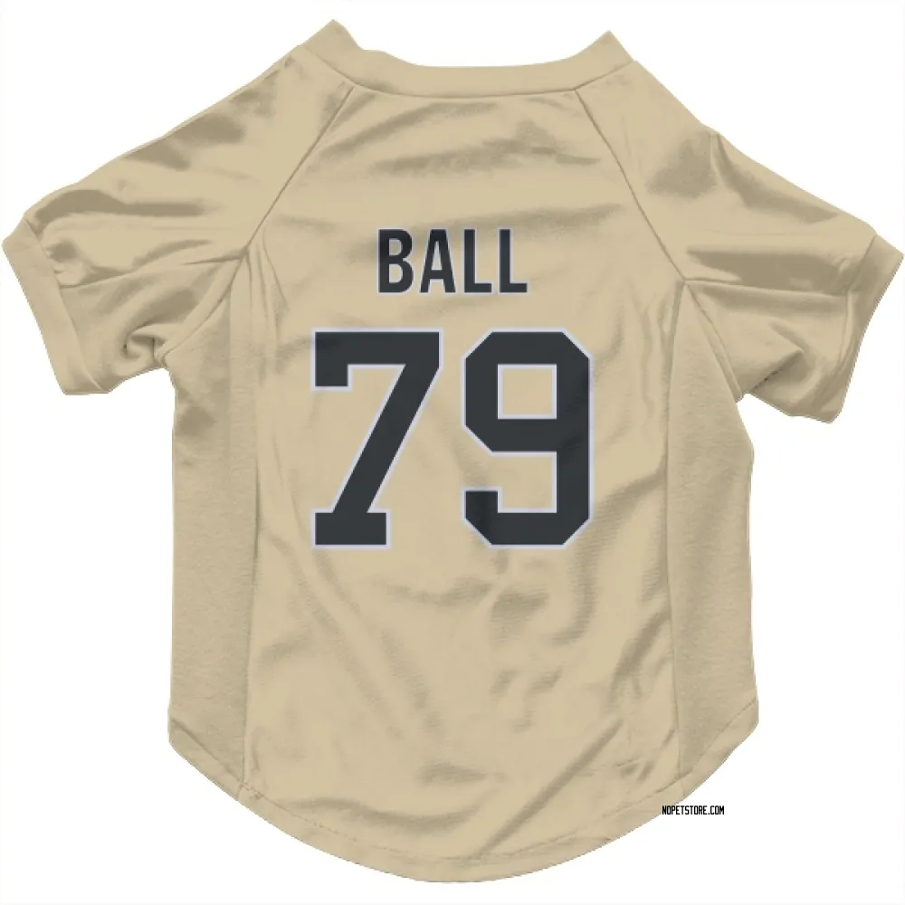 New Orleans Saints Josh Ball Gold Pet Jersey for Dog & Cat