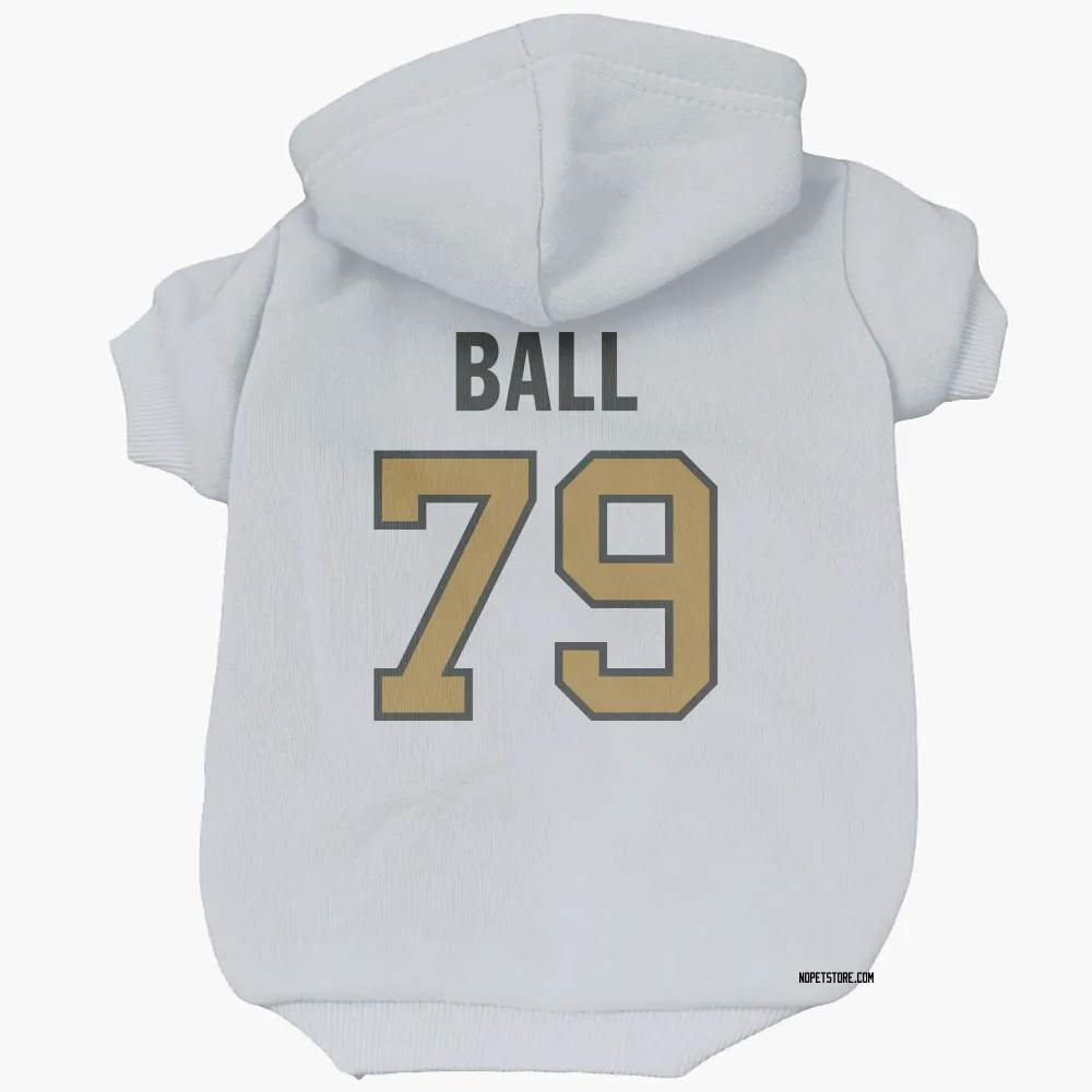 New Orleans Saints Josh Ball White Gold Pet Hoodie for Dog & Cat