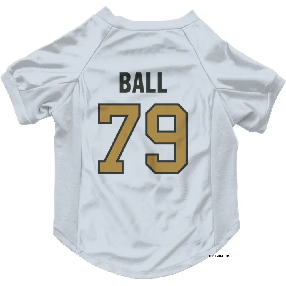 New Orleans Saints Josh Ball White Gold Pet Jersey for Dog & Cat