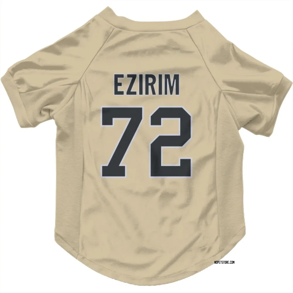 New Orleans Saints Josiah Ezirim Gold Pet Jersey for Dog & Cat