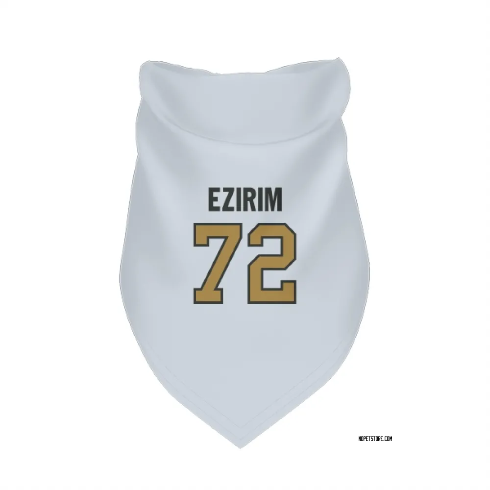 New Orleans Saints Josiah Ezirim White Gold Pet Bandana for Dog & Cat