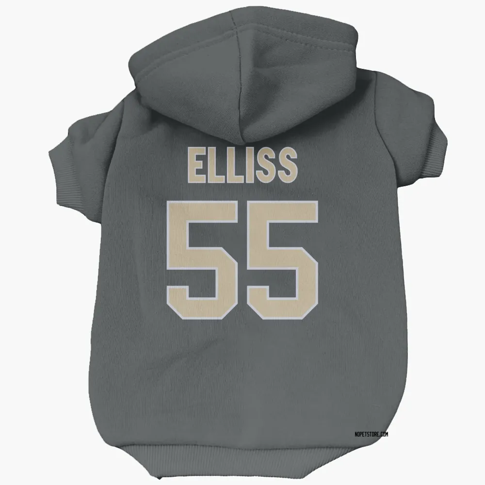 New Orleans Saints Kaden Elliss Black Pet Hoodie for Dog & Cat