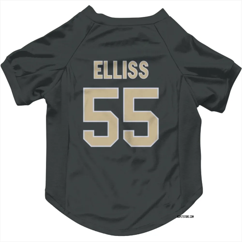 New Orleans Saints Kaden Elliss Black Pet Jersey for Dog & Cat