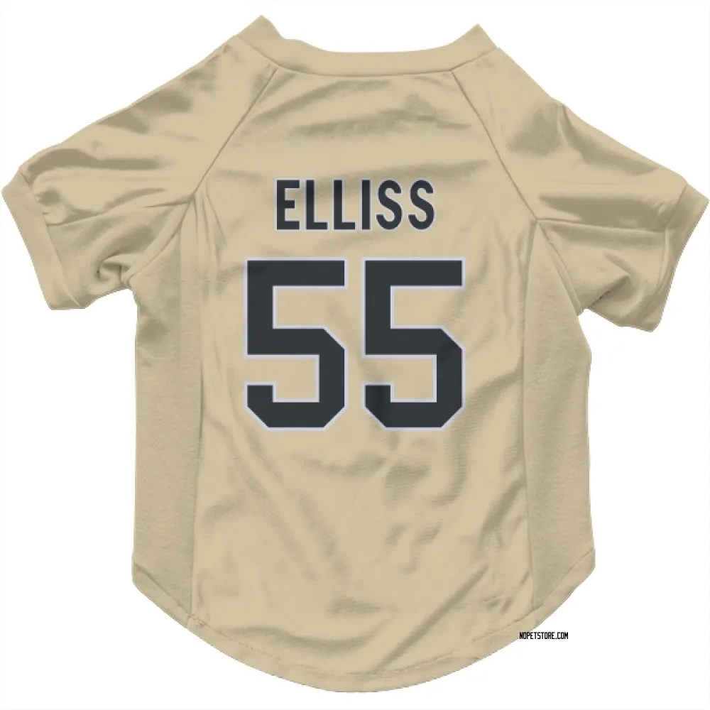 New Orleans Saints Kaden Elliss Gold Pet Jersey for Dog & Cat