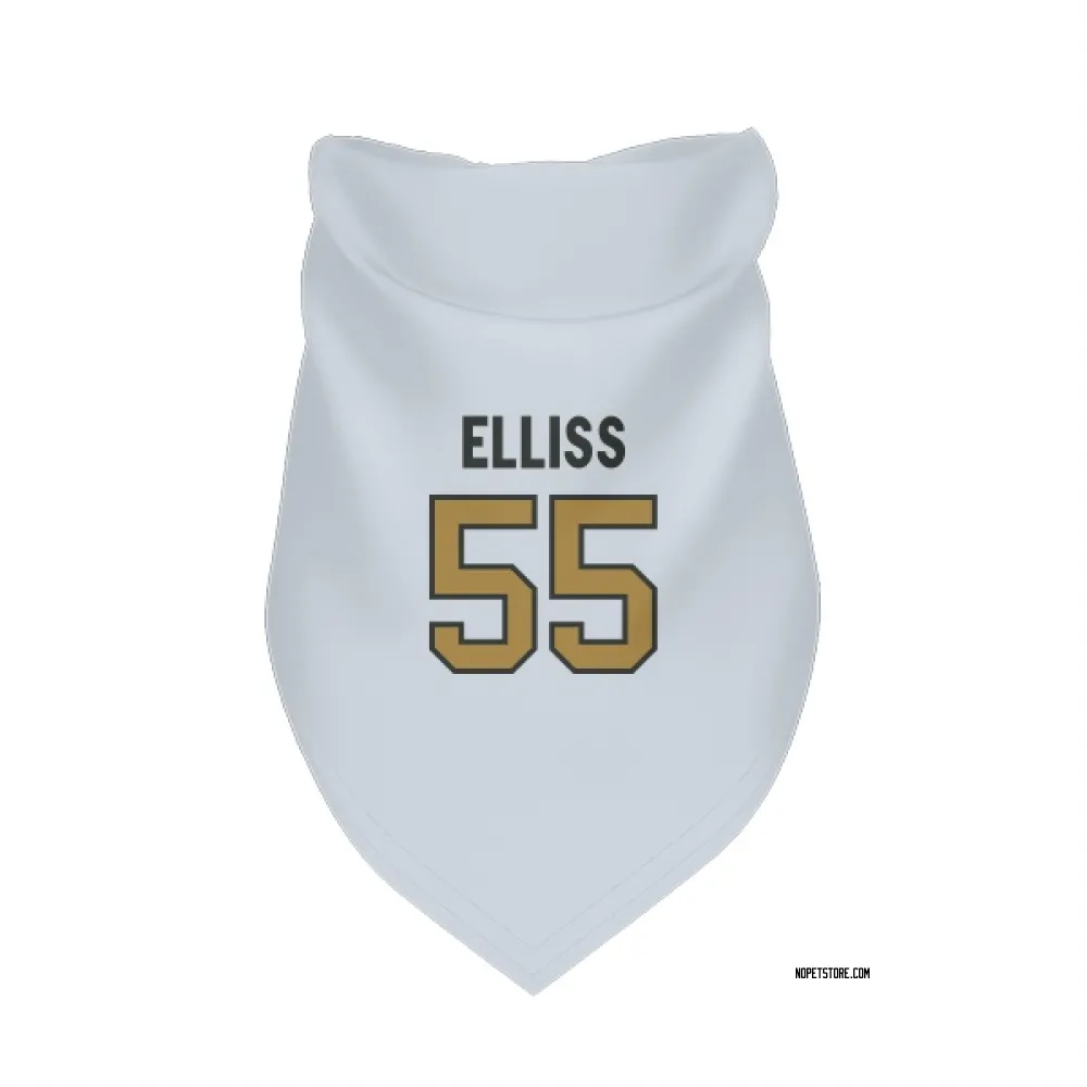 New Orleans Saints Kaden Elliss White Gold Pet Bandana for Dog & Cat